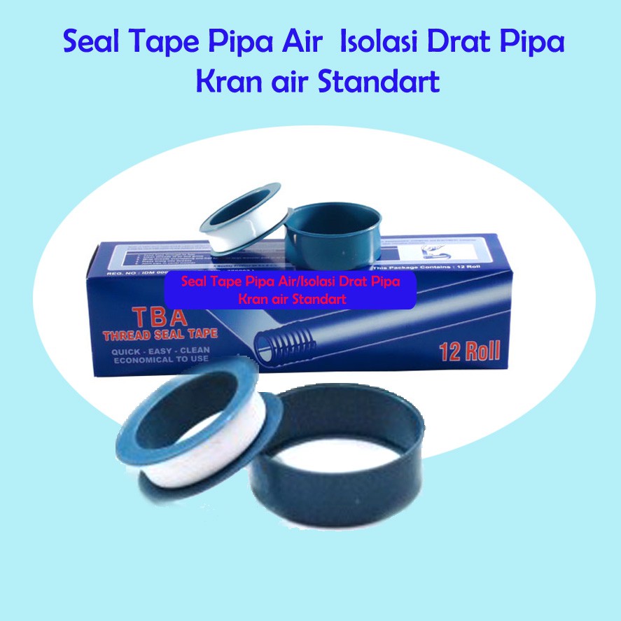 Seal Tape Pipa Air Seltip Isolasi Drat Pipa - Kran air Standart  isi 12 PCS Termurah