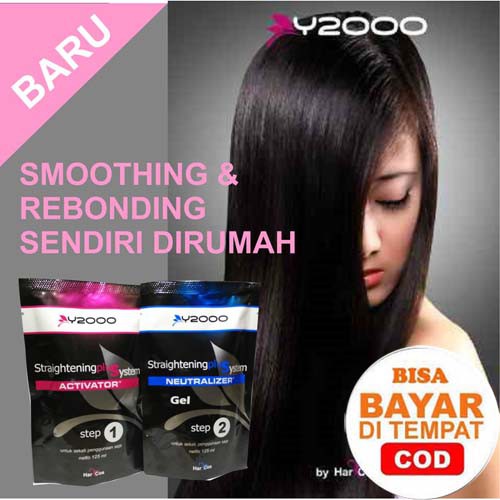 Y2000 Hair Straightening Smoothing / Pelurus Rambut Set Mini - 125 ML x 2_Lynn Design