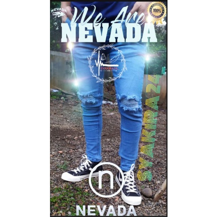 NEVADA JEANS SOBEK  LUTUT STYLISH