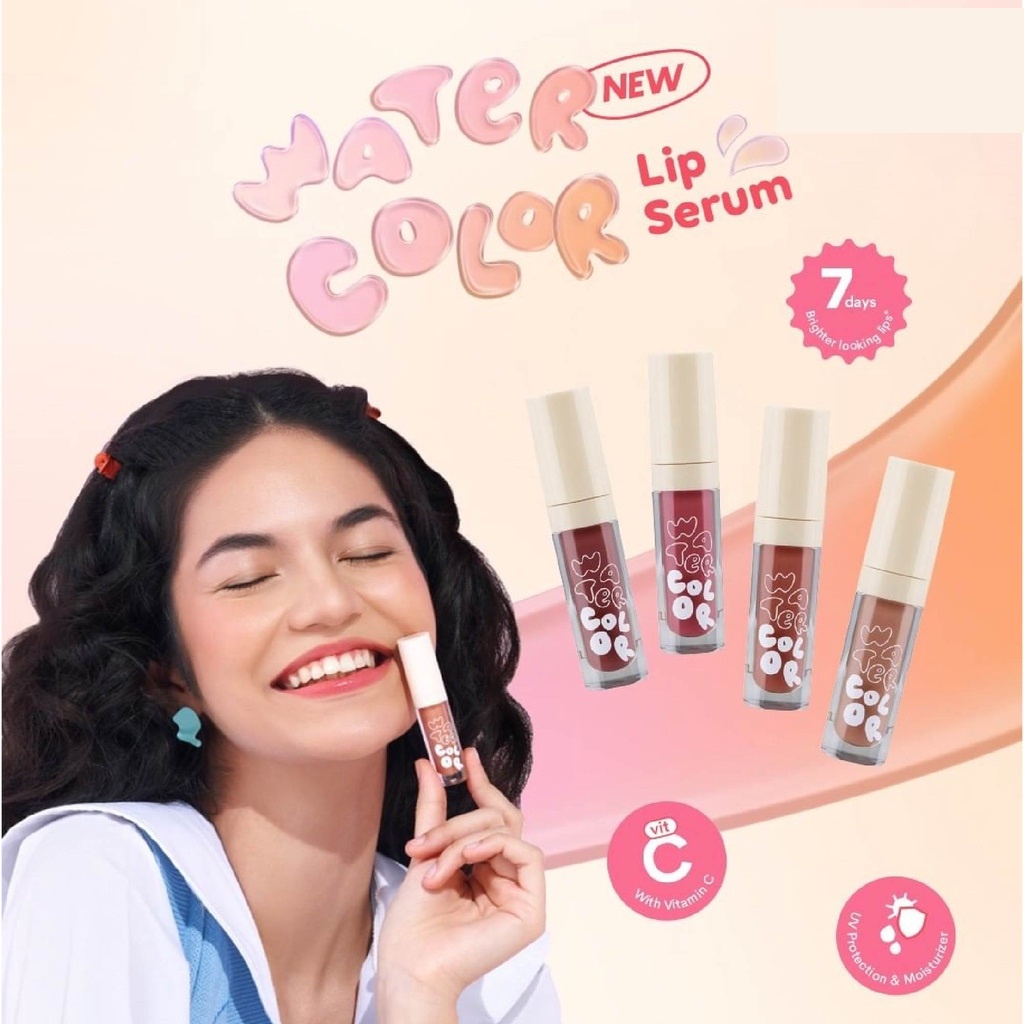 Emina Lip Mask Sleeping Mask &amp; Watercolor Lip Serum | Lip Mask | Lip Serum | Perawatan Bibir | BPOM (KIM)