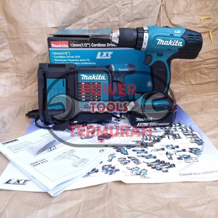 Bor Charge Cordless 18V MAKITA Bor Baterai DDF 453 DDF453 SFX7 Mks