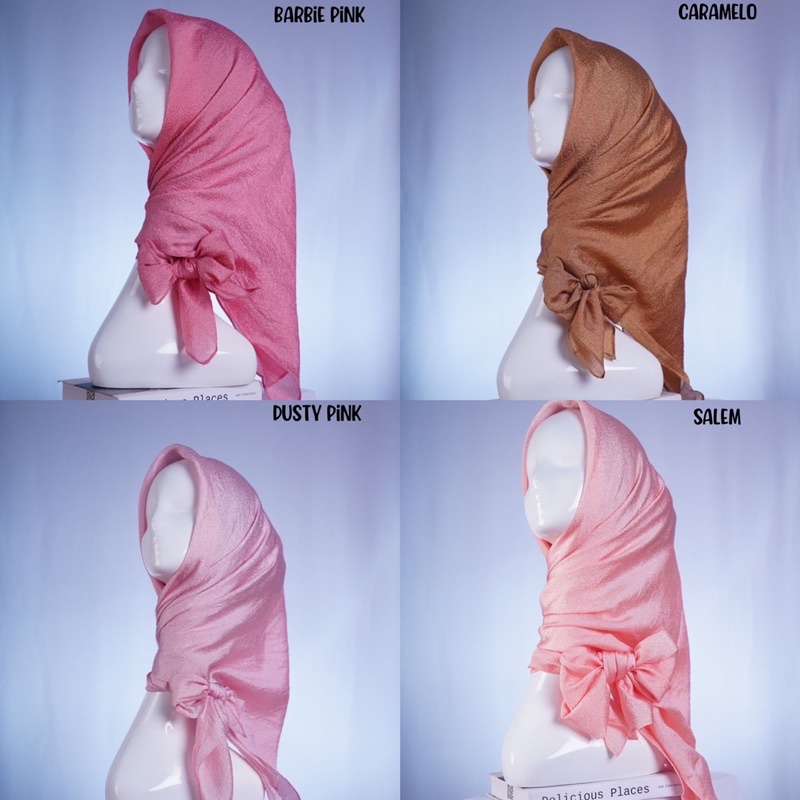 Segi Empat Organza Shimer/Hijab Pesta/Segi Empat Glowing