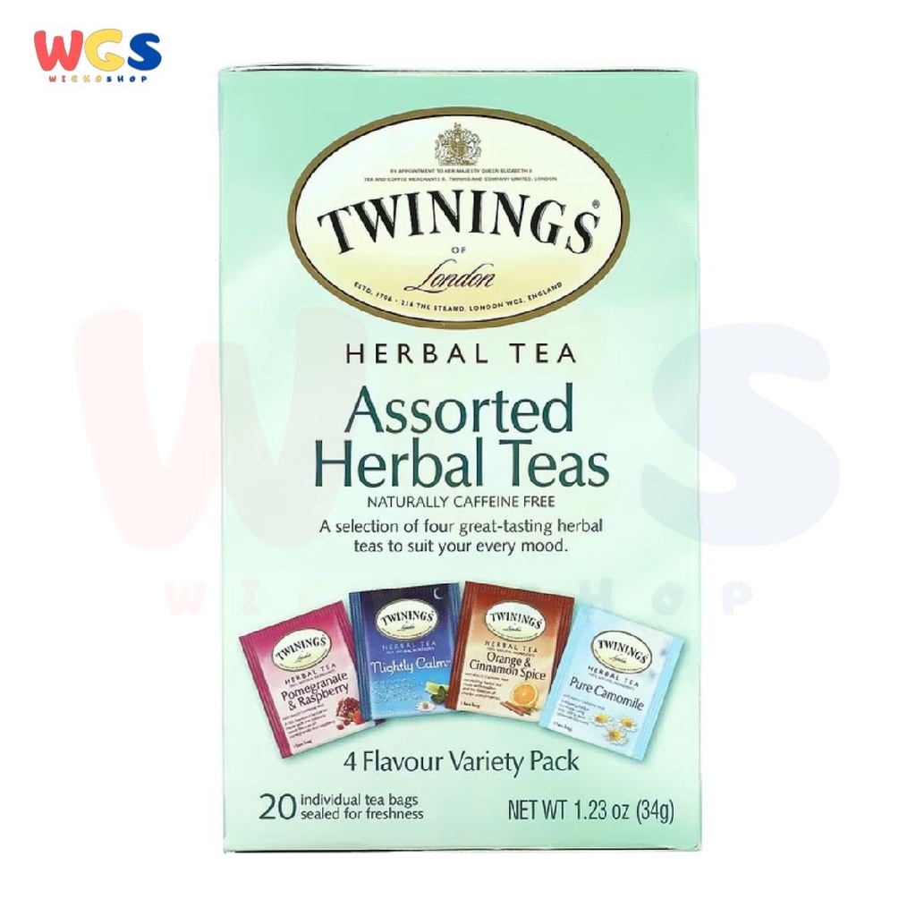 Twinings of London Assorted Herbal Tea Caffeine Free 20s x 1.7g