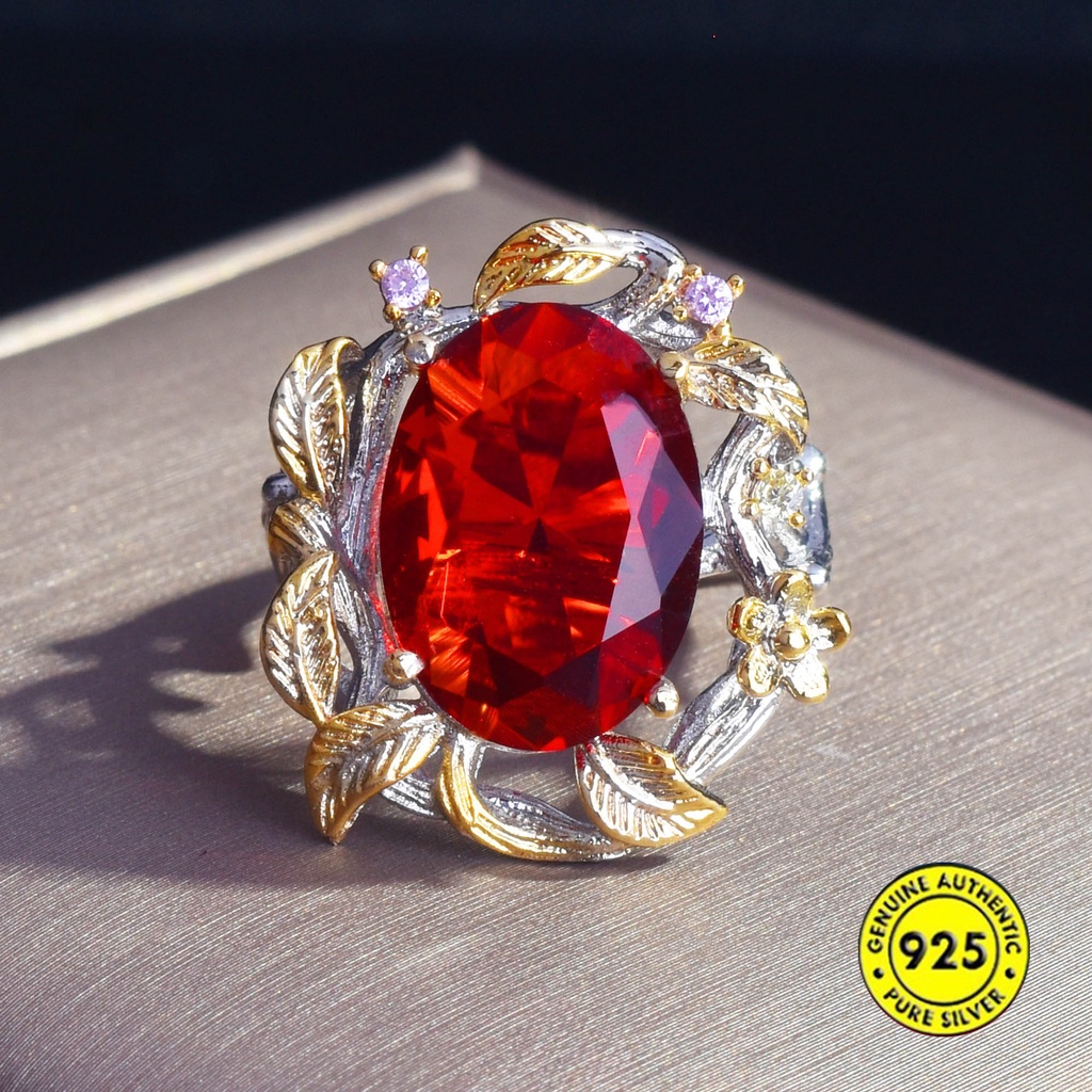 Cincin Open Ring Dengan Batu Permata Warna Warni Untuk Wanita