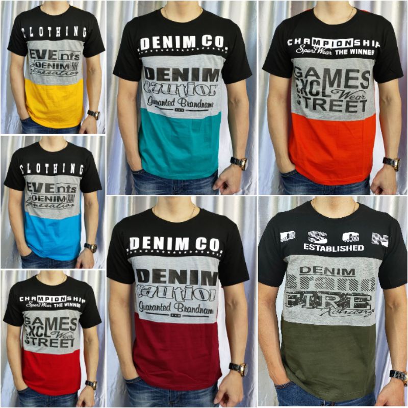 kaos oblong pendek kombinasi warna HIGH CLASS uk m L