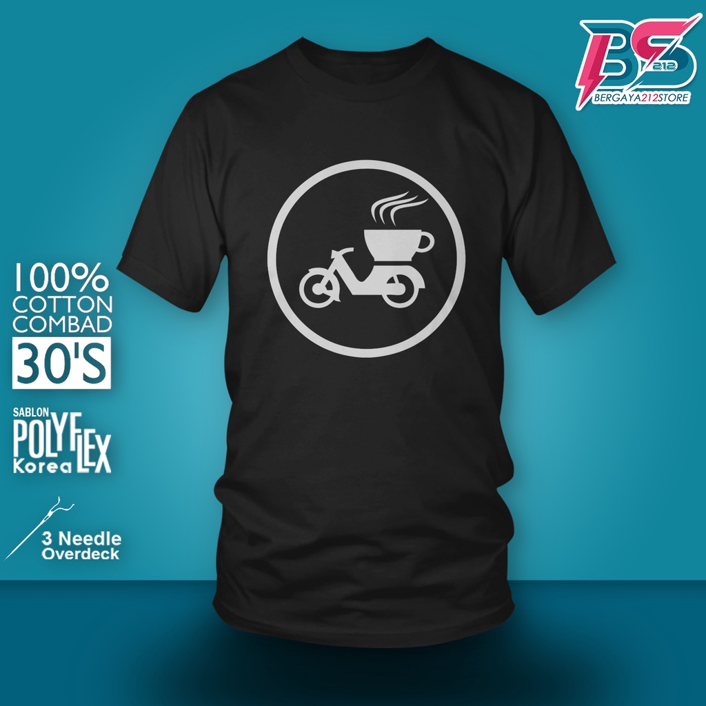 Kaos Distro COFFEE DELIVERY MOTORCYCLE / Pakaian Pria Wanita Atasan Kekinian Terlaris Kopi Barista