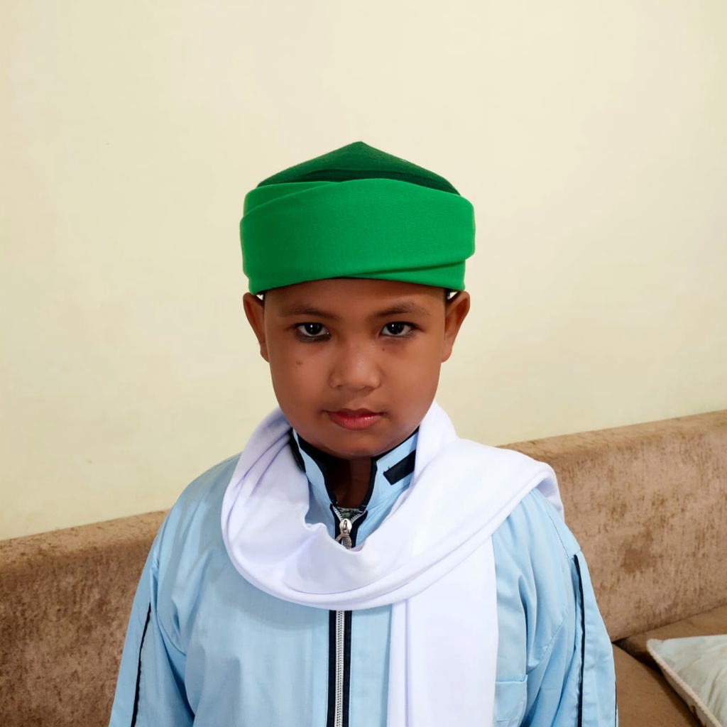 Sorban Imamah Anak Panjang 1,5 Meter Imamah Anak Permanen Imamah Siap Pakai