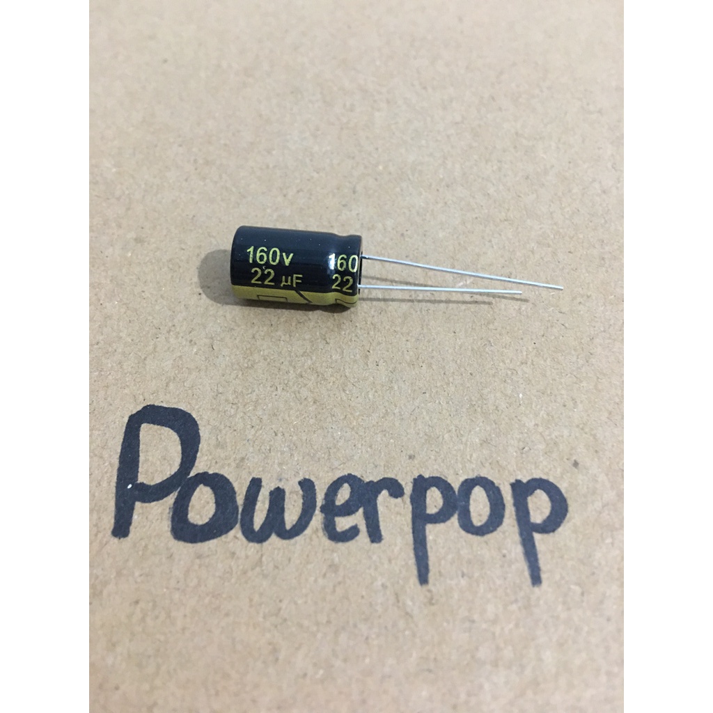 Elco 22uf 160v OMR ISI FULL ( MINIMAL PEMBELIAN 10Pcs) elko kapasitor murah