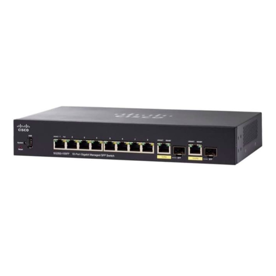 Cisco SG350-10SFP-K9-EU 10-port Gigabit Managed SFP Switch