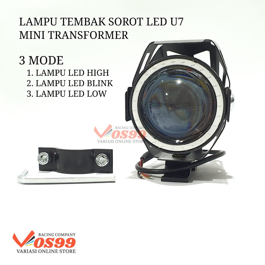 LAMPU TEMBAK SOROT LED CREE U7 MINI TRANSFORMER UNIVERSAL