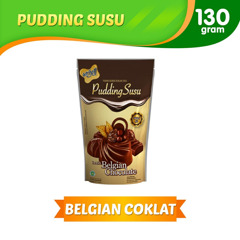

Nutrijell Puding Susu Belgian Coklat Dengan Gula Asli 130 gr