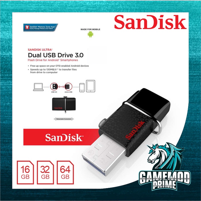 Ultra Dual USB Drive OTG 16GB 32GB 64GB SanDisk USB 3.0 16 32 64 GB