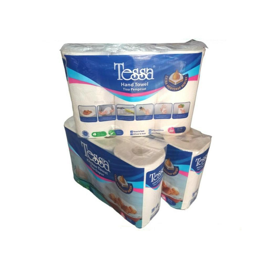 Tisu Dapur Tessa 70 sheets 2 ply isi 3 rol TTP01 sheet / Tissue Kitchen Towel Roll 70s 2ply bahan berkualitas