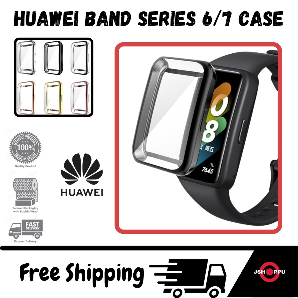 Case Huawei Band 6 7  Shell Casing Tpu Cover Body Screen Pelindung Anti Gores Layar Huawei Band 7 /6 Pro Full Body Screen Protector Clear Case Bening