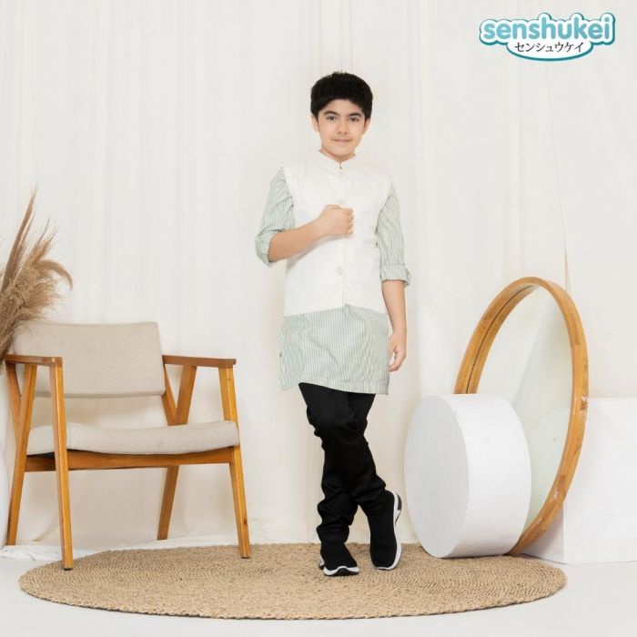 Setelan Baju Koko Kurta Pakistan Anak Import 5 - 13 Tahun (SNES-75 F) Busana Muslim Anak Import
