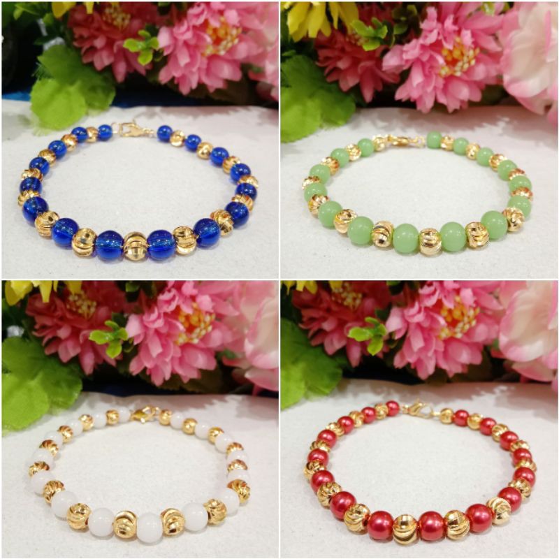 Fourfashion Gelang Tangan Motif Batu Warna Kekinian YT051