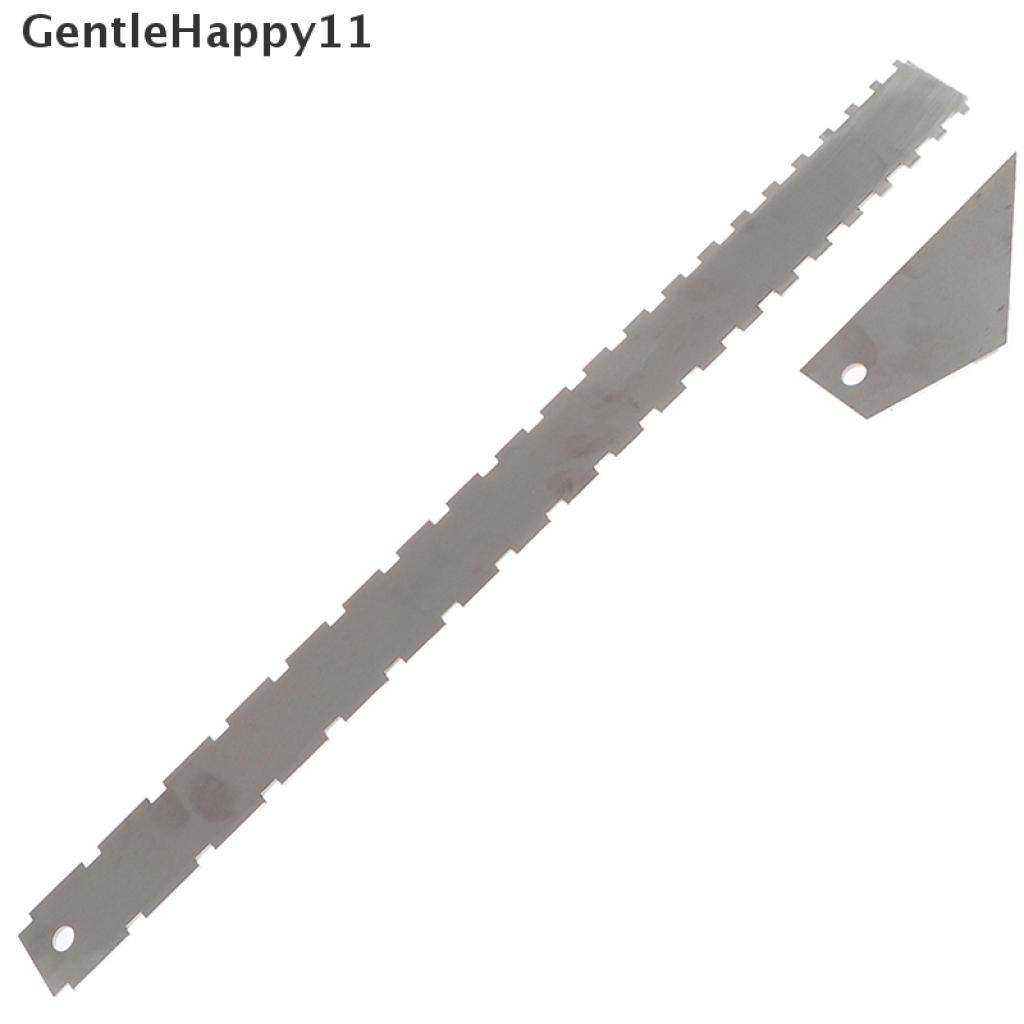 Gentlehappy Gitar Neck Notched Straight Edge &amp; Fret Ruler Rocker Luthier Alat Stainless Steel