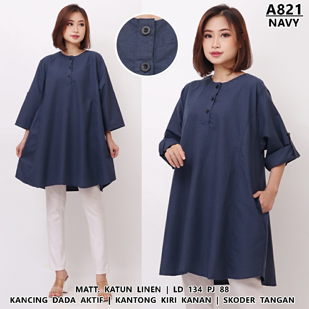 WSE390 - Blouse JUMBO XXXL Dress Jumbo Tunik Jumbo Atasan Jumbo Wanita BIG SIZE Fiona UK 3XL LD 134 CM PJ 88 CM Katun Supernova PREMIUM QUALITY