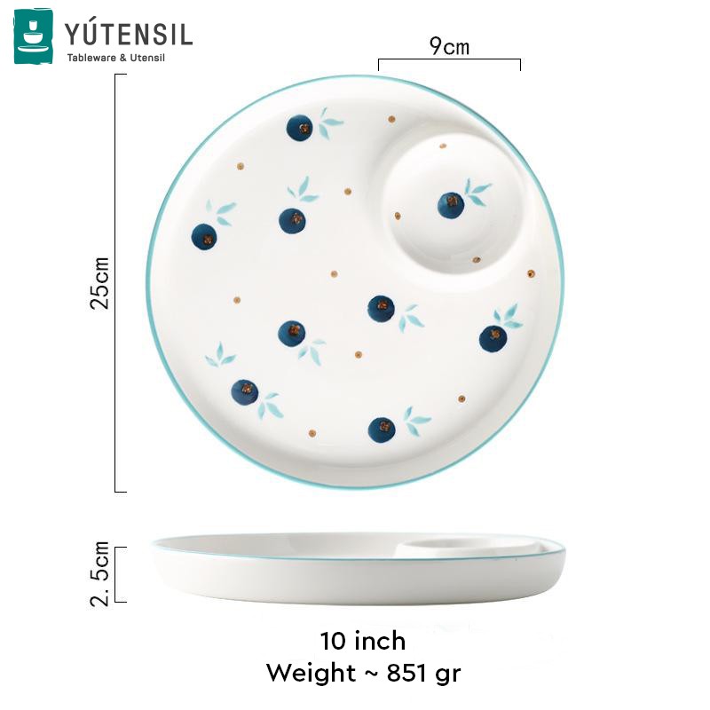 Yutensil Piring Makan / Piring Keramik / Piring Unik Lucu /  Piring Tempat Saus / Piring Serbaguna
