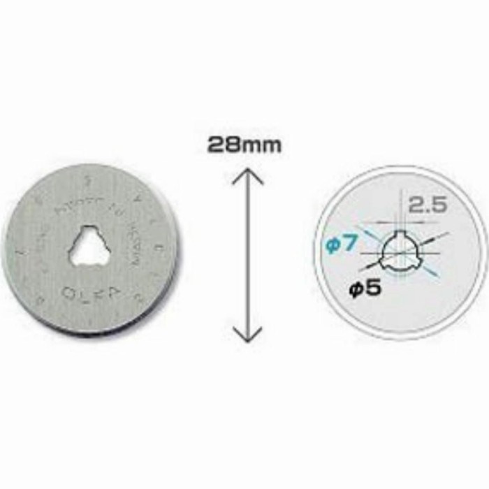

Update Refil Rotary Cutter Spare Blade Dia 28Mm Rb28-2 (2 Pcs)Olfa Berkualitas