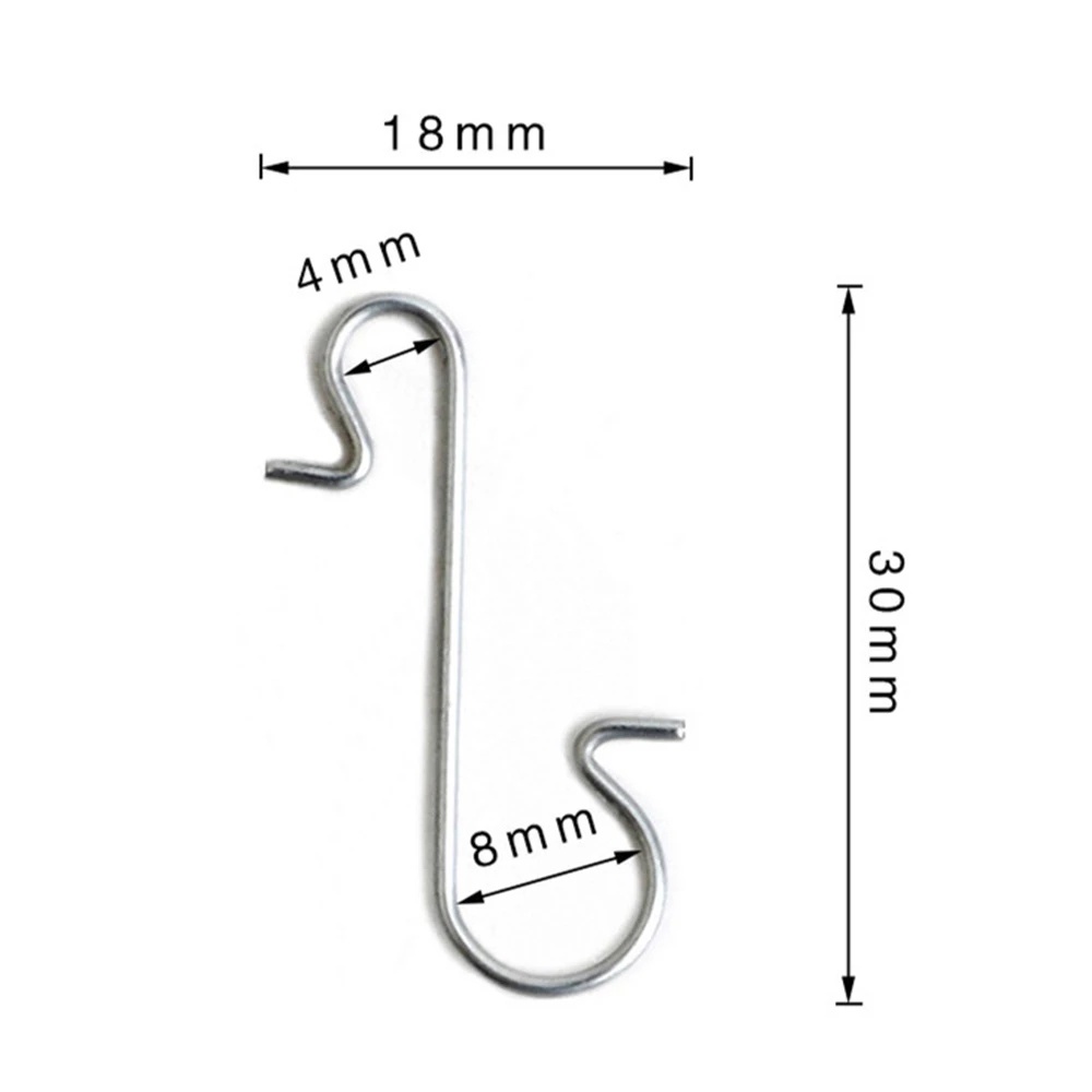 [ 50pcs Christmas Metal S-Shaped Hooks Holders Decoration for Home Xmas Child Wedding Party New Year ]