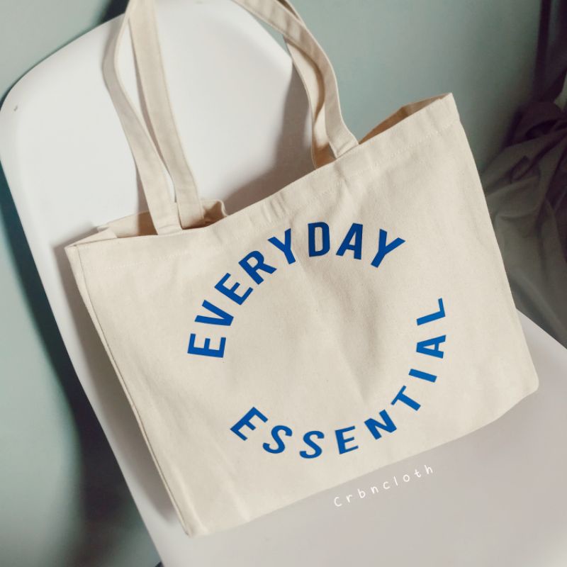 TOTEBAG KANVAS EVERYDAY ESSENTIAL (crbn_cloth) Totebag quotes aesthetic