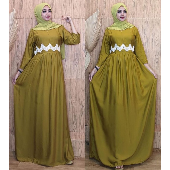 gamis polos renda