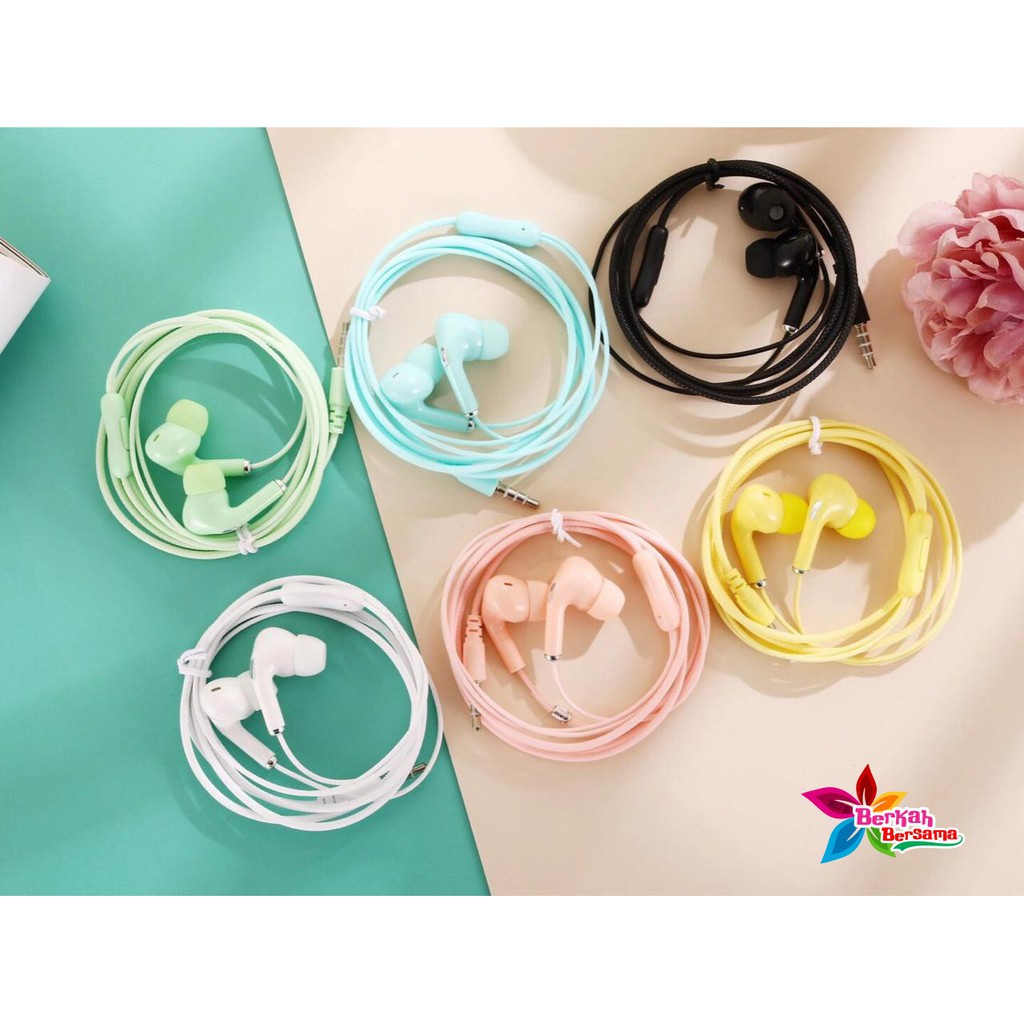 BM024 HEADSET HANDSFREE Hf earphone U28 MACARON MATE COLOR HIFI EXTRA BASS BB1475