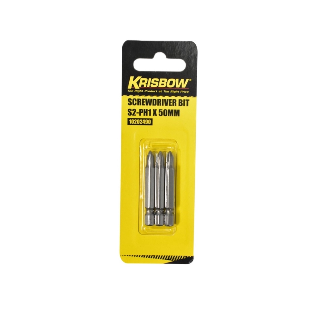 Mata Obeng Plus Krisbow Screwdriver Bit Isi 3 Ukuran Panjang 50mm