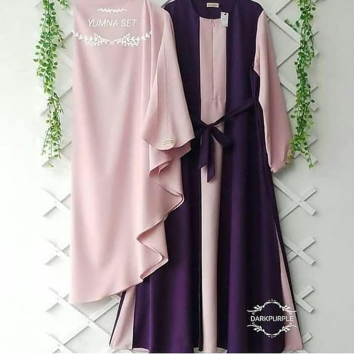 YUMNA SYAR'I - GAMIS SET SYARII / BAJU GAUN MUSLIM/DRESS HIJAB MODERN