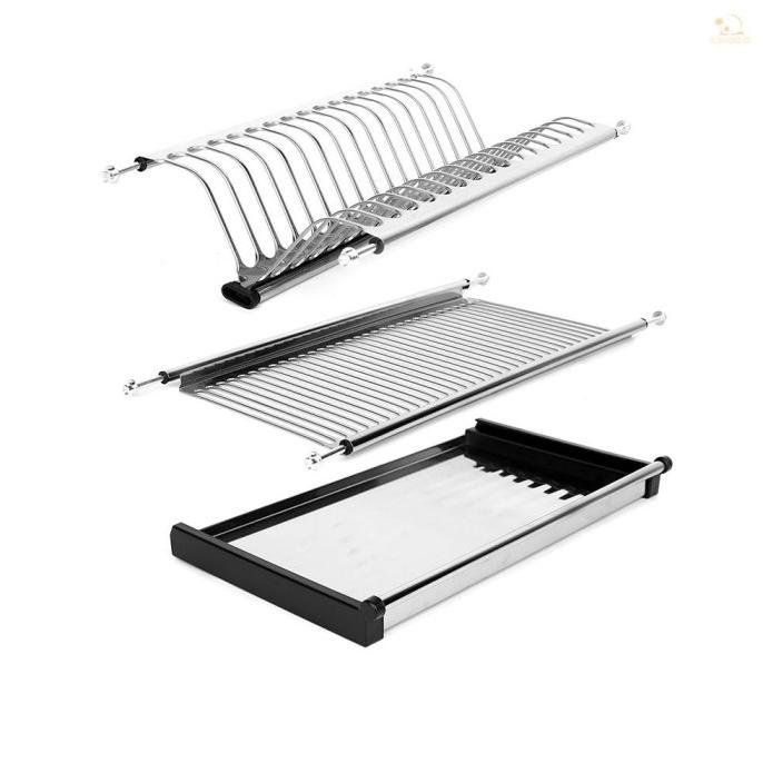 SHINE RAK PENGERING PIRING MANGKOK LIPAT 2 TINGKAT BAHAN STAINLESS FVDF96465B