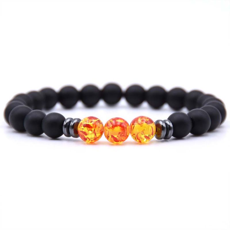 Gelang Batu Natural Batu Onyx Black Doff 8Mm