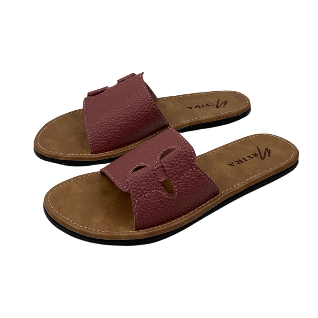 Insyira - Sandal Wanita Vera / Sandal Slop Wanita Non Slip Alas Coklat