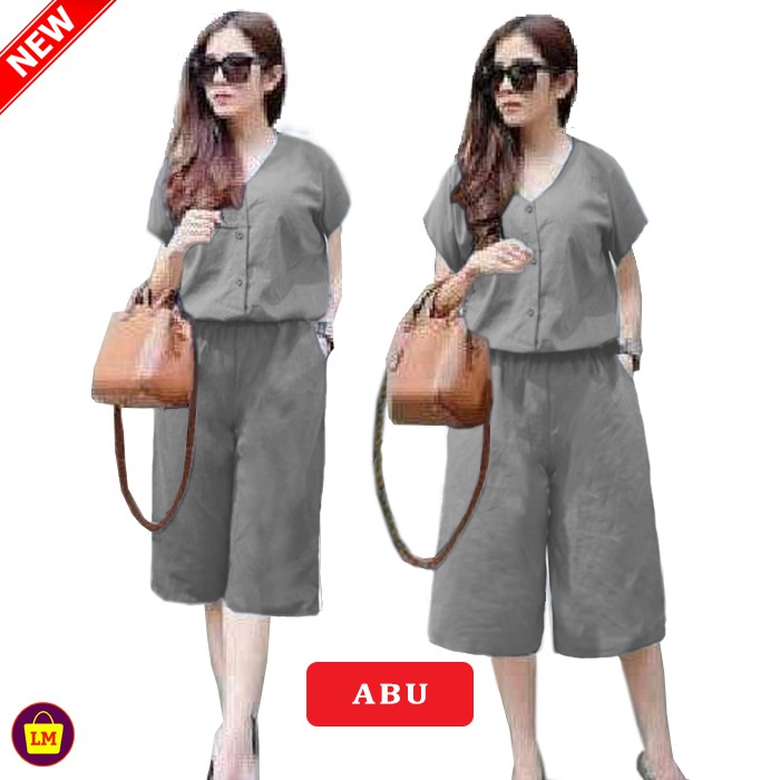 TERMURAH TERLARIS Baju Setelan Jumpsuit Wanita JUMPSUIT CHARINA TERBARU LMS 14049