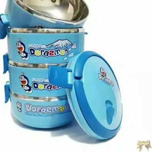♦ Rantang 4 Susun Karakter Hellokitty Doraemon Minion ♫