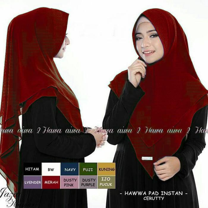 JILBAB INSTAN SYARI HIJAB KHIMAR CERUTI SIFON 2 LAYER NAURA KHIMAR 