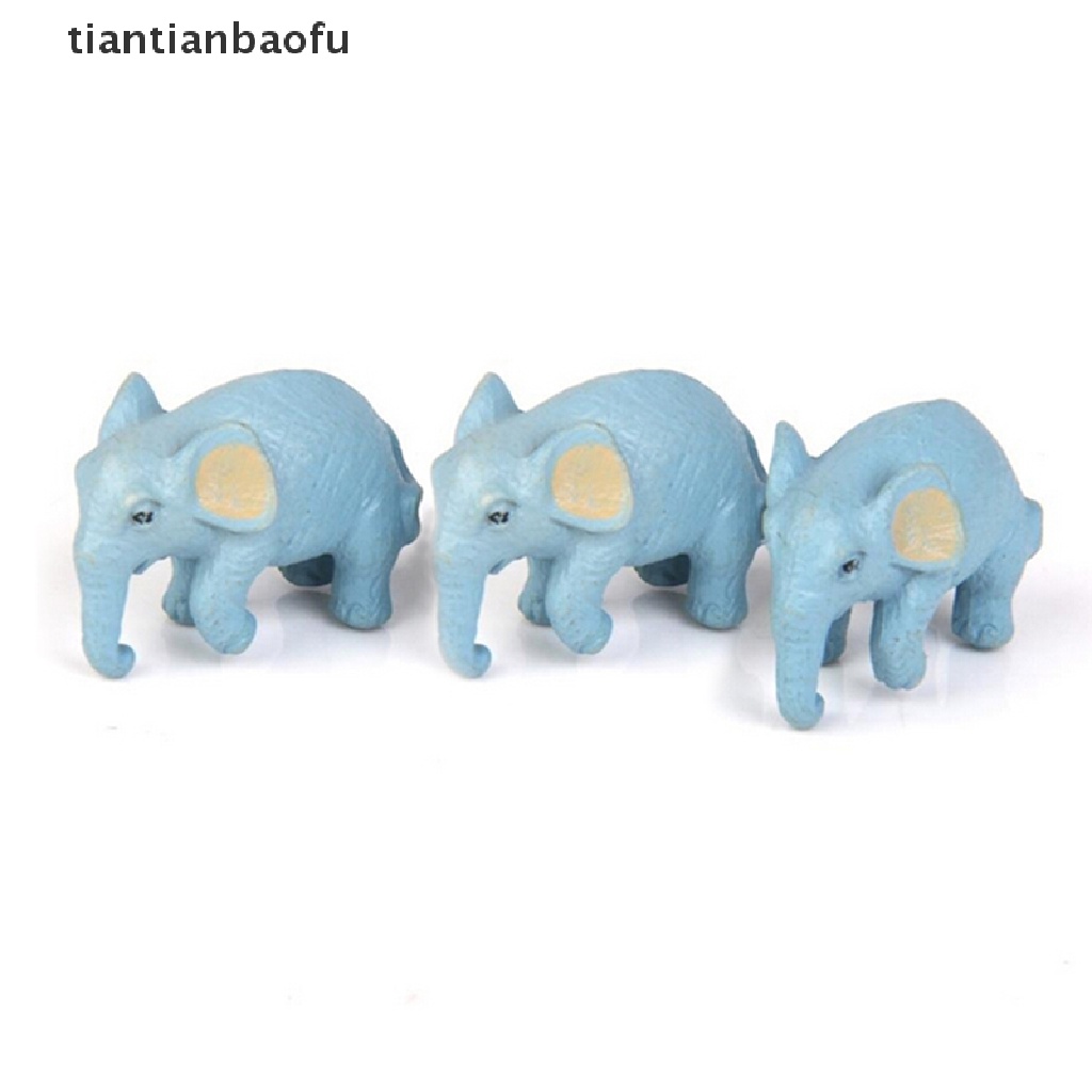 2 Pcs Miniatur Gajah Untuk Dekorasi Rumah Boneka