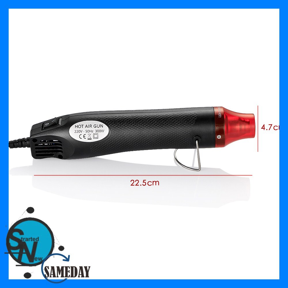 solder uap Heat Gun Electric Hot Air Vinyl 230V 300W - Black