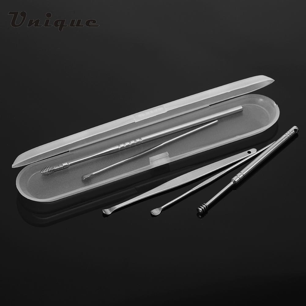 Korek Kuping EARPICK Set 5pcs 6pcs Pembersih Kuping Ear pick Cleaner Stainless Steel Anti Karat HQ