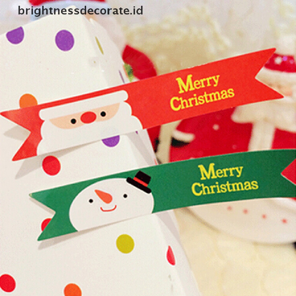 36pcs Stiker Label Segel Desain Santa Merry Christmas Untuk Membuat Kartu Scrapbook