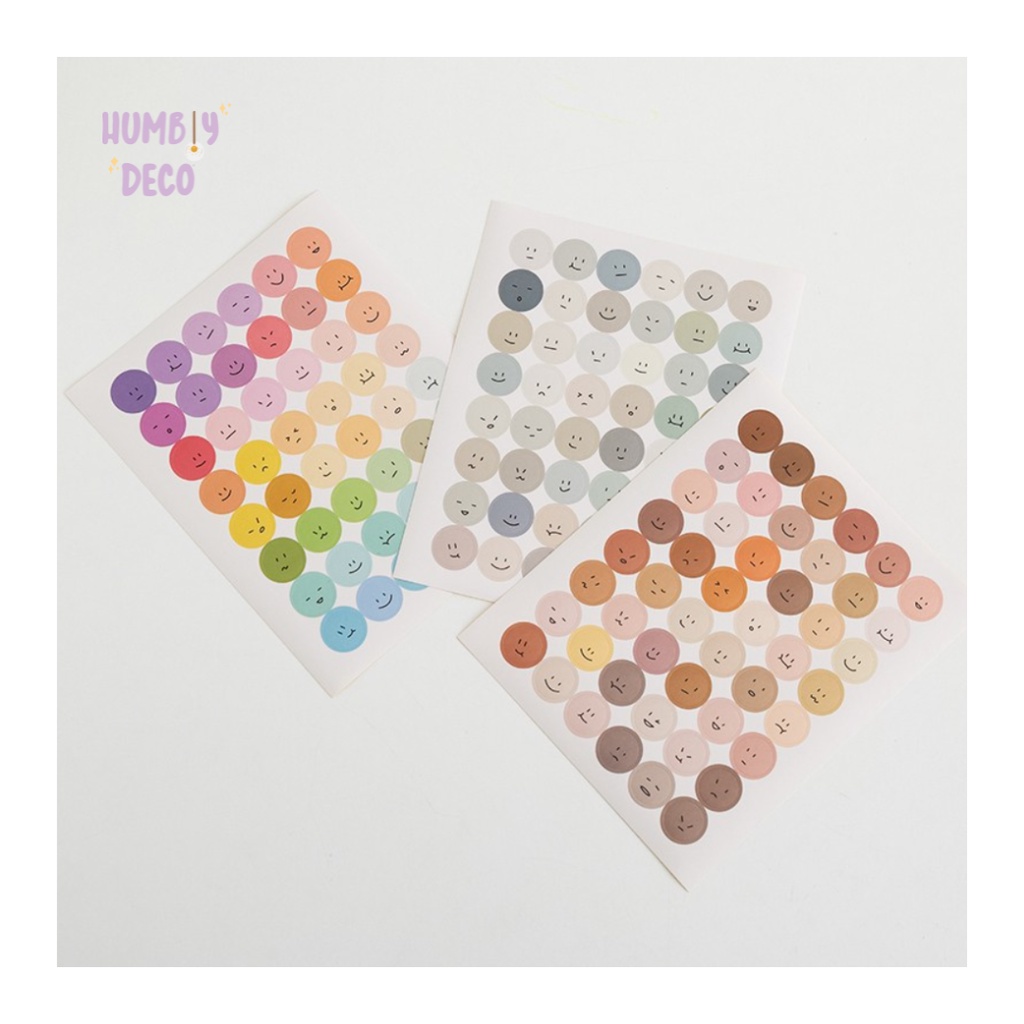

Emoticon Emoji Sticker for Journal and Scrapbook Decoration (1pcs = 48 dots)