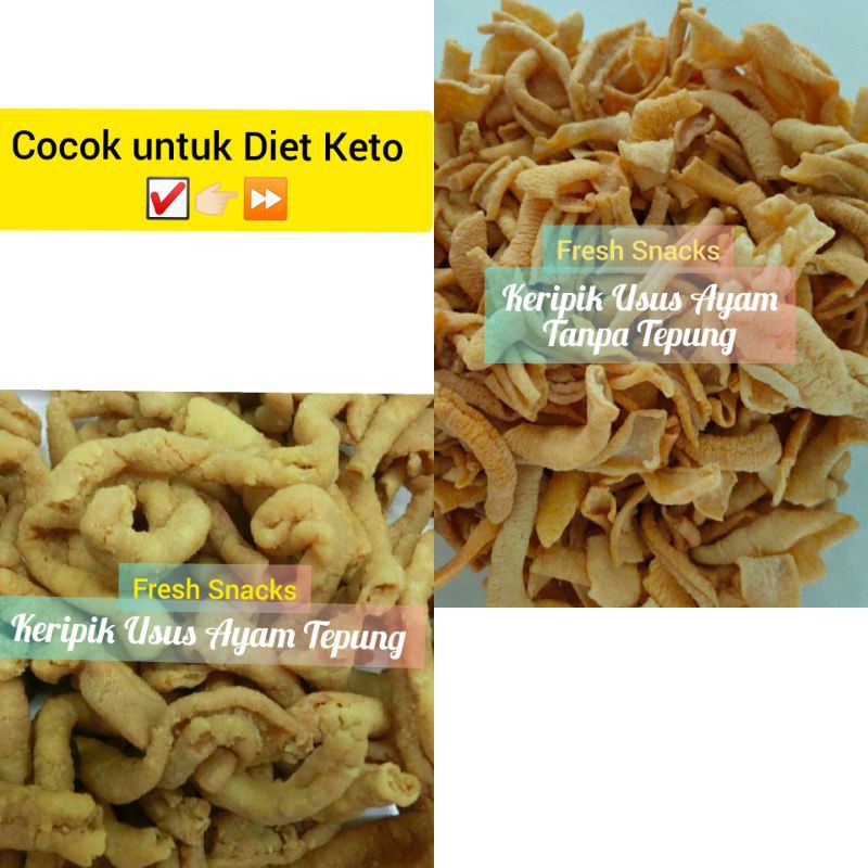 

KERIPIK USUS AYAM FRESH SNACK Kripik balut tepung oleh oleh Surabaya