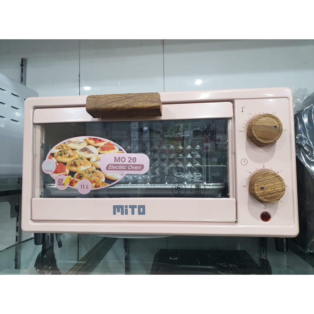 MITO Oven Listrik Mini Electric Oven MITO MO 20 Kapasitas 11 Liter PINK GARANSI RESMI