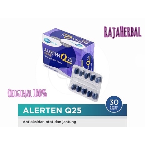 ALERTEN Q25 COENZYME Q10 25MG Q-10 25MG BOX ISI 30 KAPSUL Kesuburan Pria, Promil Pria, Suplemen Jant