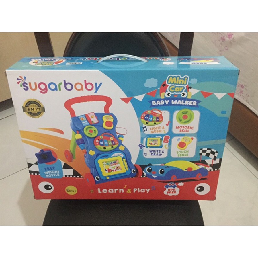 Sugar Baby Mini Car Baby Walker Learn and Play Mainan Belajar Jalan Bayi