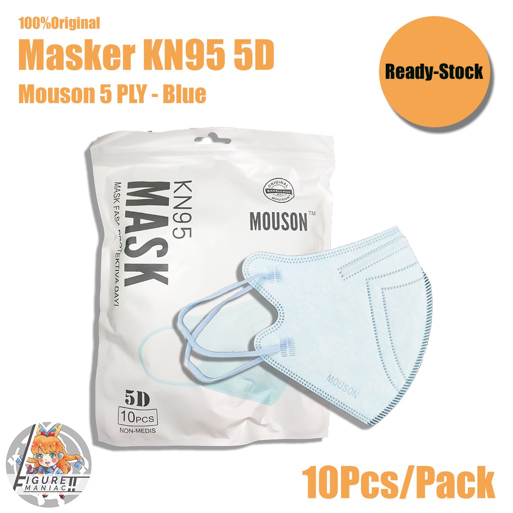 Figure Maniac - Masker KN95 Mouson 5D 1 Pack isi 10 Pcs Original