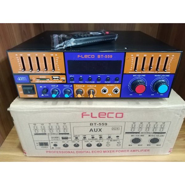 Amplifier FLECO BT-559 Bluetooth Stereo Karaoke+Mp3 player+FM Radio / Amplifier karaoke bluetooth