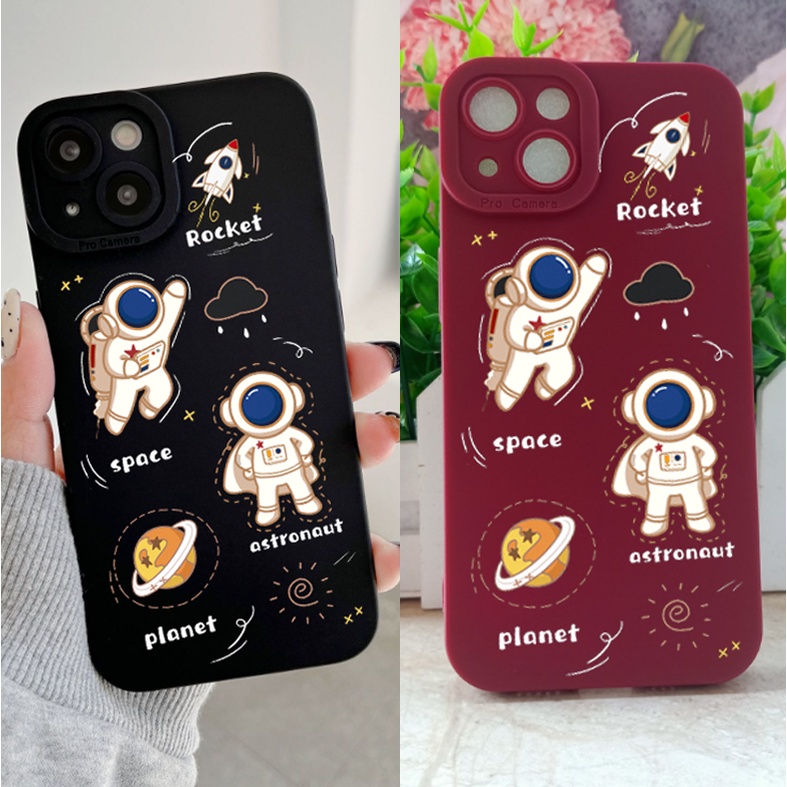 Case Redmi Note 4 5 7 8 8 Pro 9 9 Pro 10 4g 10 pro 4g 10 5g 10 Pro 4g 5g 11 PocoX3 Mi11Lite Mi11t 5a Prime PRO Camera Motif Rocket Astronaut CSTM