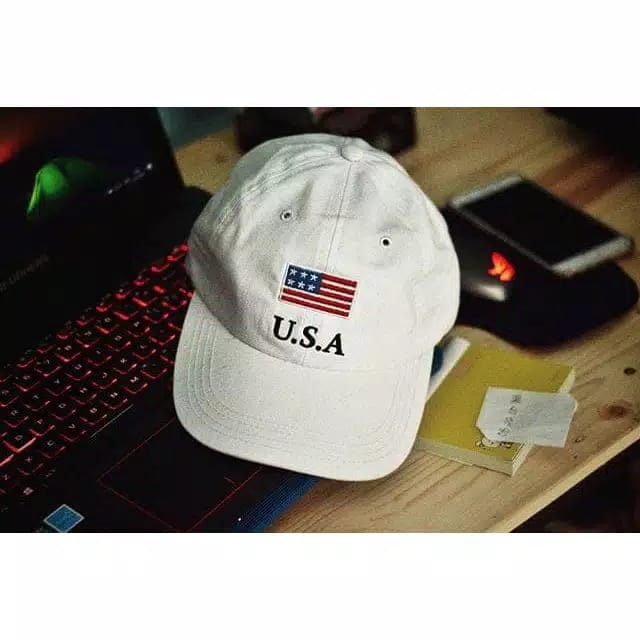 Topi USA Flag Bordir