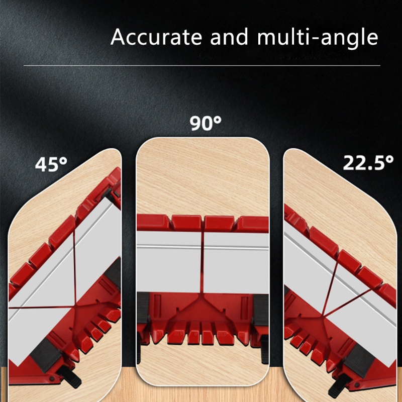 Kiss Miter Box 14 ''Woodworking Back 0.22.5/45.90derajat Alat Pemotong Miring